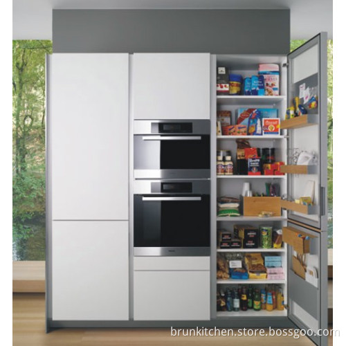 White Oak Tall Pantry with Oven Cabinet (Br p-1209)